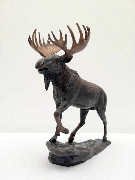 Beeldje - A moose - Elk - Brons, Antiek en Kunst, Kunst | Designobjecten