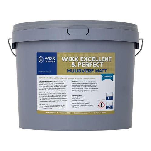 Wixx Excellent en Perfect Muurverf Matt 5L, Doe-het-zelf en Verbouw, Verf, Beits en Lak, Verf, Overige kleuren, Nieuw, Minder dan 5 liter