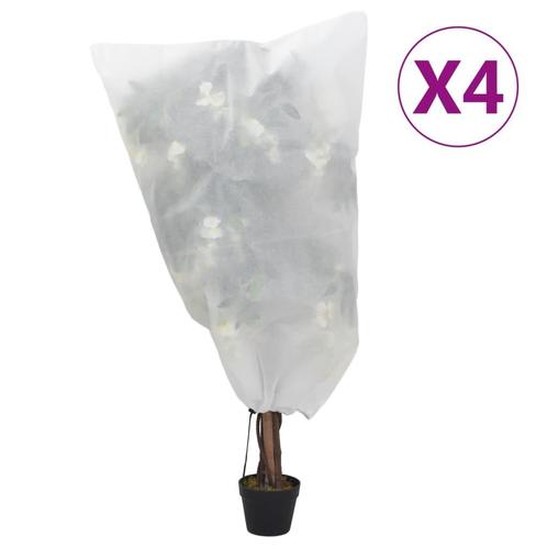 vidaXL Plantenhoezen met trekkoord 4 st 70 g/m² 0,8x1,2 m, Tuin en Terras, Overige Tuin en Terras, Nieuw, Verzenden