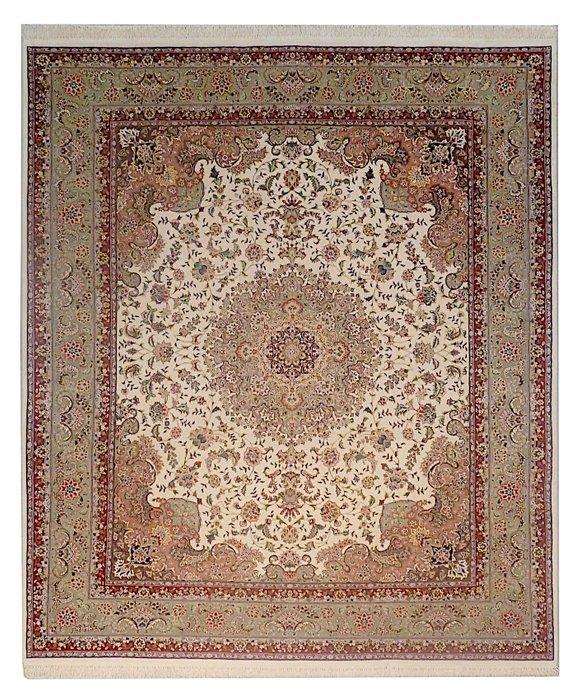 Tabriz met zijde - Tapijt - 301 cm - 252 cm, Huis en Inrichting, Stoffering | Tapijten en Kleden