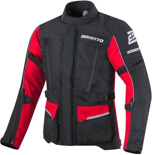 Bogotto Tampar Tour Waterproof Black Red Textile Motorcycle, Motoren, Kleding | Motorkleding, Heren, Nieuw met kaartje, Jas | textiel