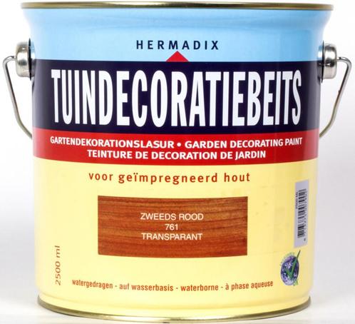 Tuindecoratiebeits Transparant Zweeds Rood 761 2,5 liter, Doe-het-zelf en Verbouw, Verf, Beits en Lak, Nieuw, Ophalen of Verzenden