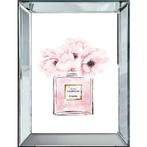 Frame Parfum Roze Bloemen 40x4.5x50cm Parel, Nieuw, Ophalen of Verzenden