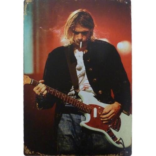 Wandbord reclamebord concert muziek Kurt Cobain bord, Verzamelen, Posters, Nieuw, A4 of kleiner, Rechthoekig Staand, Ophalen of Verzenden