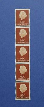 Nederland 1967 - Rolzegel 95Ct Juliana de 636 Ra in STRIP, Postzegels en Munten, Postzegels | Nederland, Gestempeld