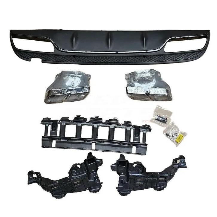 Diffuser With Black Exhaust Tips For Mercedes C Class, Auto-onderdelen, Carrosserie en Plaatwerk, Ophalen of Verzenden