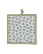 HEMA Pannenlap 21x21 groene stippen, Huis en Inrichting, Verzenden, Nieuw, Groen