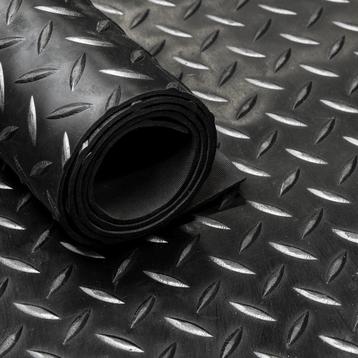 Rubber loper / rubbermat op rol Diamant 3mm - Breedte 150 cm beschikbaar voor biedingen