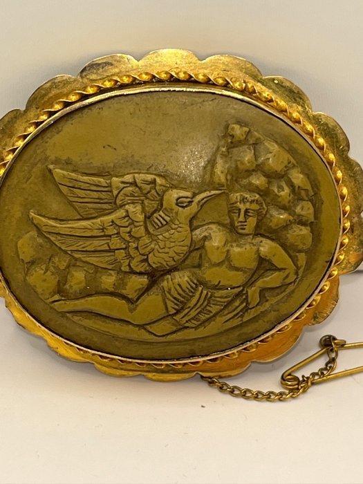 Broche - 14 karaat Geel goud, Sieraden, Tassen en Uiterlijk, Antieke sieraden
