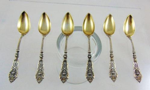 Historism 1870 - Koffielepel (6) - 800 zilver, Antiek en Kunst, Antiek | Goud en Zilver