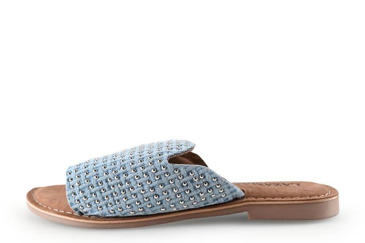 Lazamani slippers in maat 38 Blauw | 15% korting, Kleding | Dames, Schoenen, Blauw, Zo goed als nieuw, Slippers, Verzenden