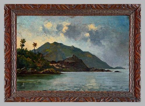 Antonio Schiaffino (1879-1968) - Scogli di Recco e Portofino, Antiek en Kunst, Kunst | Schilderijen | Klassiek