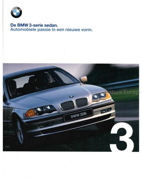 1999 BMW 3 SERIE SEDAN BROCHURE NEDERLANDS, Boeken, Auto's | Folders en Tijdschriften, BMW