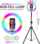 LED Ringlamp - met statief - RGB LED - telefoonhouder - R...