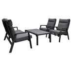Lesli Living Ohio stoel-bank loungeset 4-delig   aluminium, Nieuw, Ophalen of Verzenden, 4 zitplaatsen, Loungeset