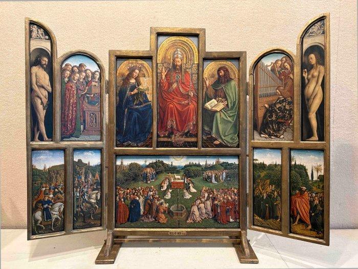 Jan Van Eyck (1385- 1441), after - L’Adoration de lAgneau, Antiek en Kunst, Kunst | Schilderijen | Klassiek
