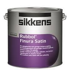 SIKKENS RUBBOL FINURA SATIN - donker bruin ongeveer RAL 8..., Doe-het-zelf en Verbouw, Verf, Beits en Lak, Verf, Bruin, Nieuw