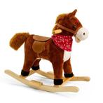 Bruin Hobbelpaard met Geluid - Pluche Speelgoed voor kind, Ophalen of Verzenden, Nieuw