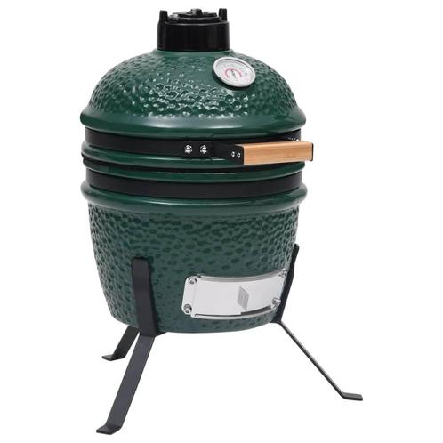 Kamado barbecue 56 cm keramiek groen (Barbecue-Vuurkorf), Tuin en Terras, Barbecue-accessoires, Nieuw, Verzenden