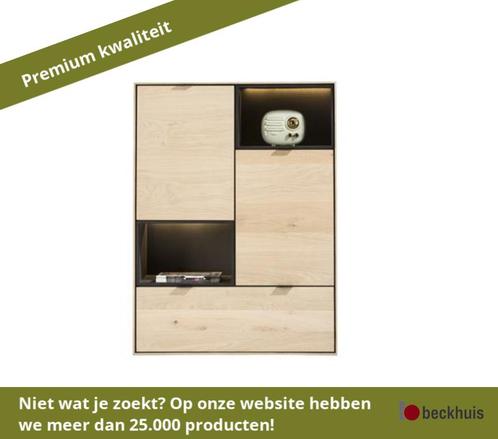 XOOON Elements highboard met LED eik + 2 deuren 90x120 cm, Huis en Inrichting, Kasten | Dressoirs, Nieuw, Overige materialen, Ophalen of Verzenden
