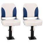vidaXL 4-delige Bootstoelenset inklapbaar 41x36x48 cm blauw, Watersport en Boten, Bootonderdelen, Verzenden, Nieuw