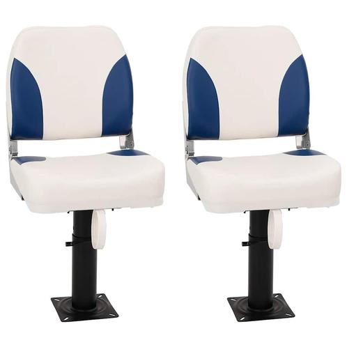 vidaXL 4-delige Bootstoelenset inklapbaar 41x36x48 cm blauw, Watersport en Boten, Bootonderdelen, Nieuw, Verzenden