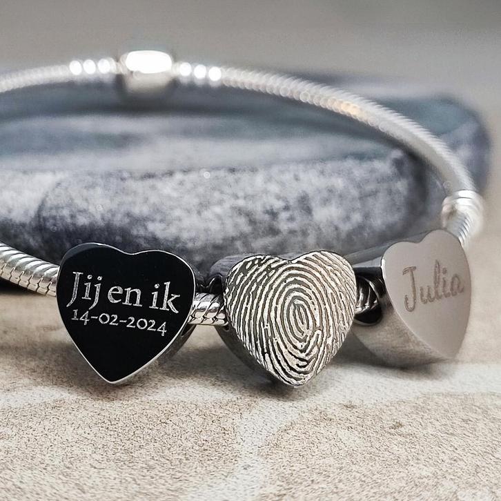 Graveerbare bedels voor Pandora armbanden, Sieraden, Tassen en Uiterlijk, Bedels, Nieuw, Verzenden