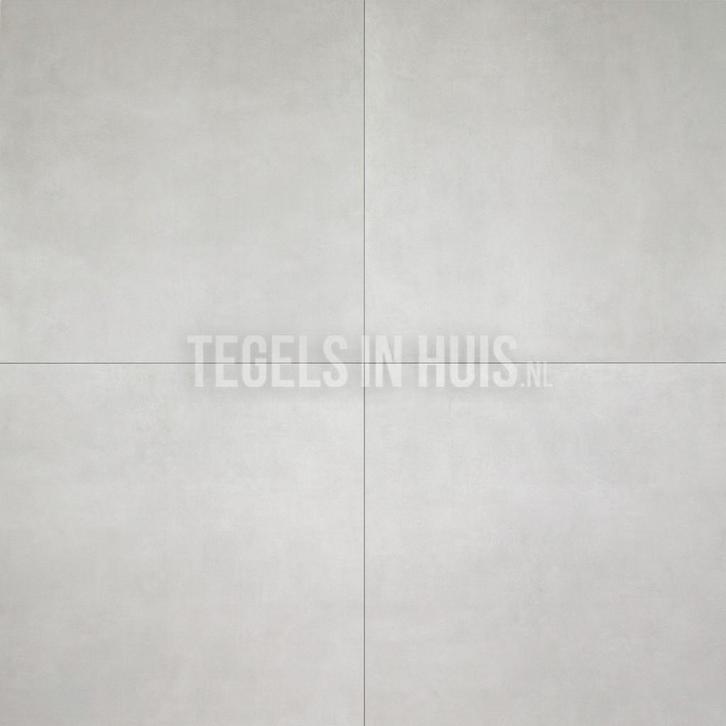 Vloertegel / wandtegel oster betonlook wit 90x90, Doe-het-zelf en Verbouw, Tegels, Vloertegels, Nieuw, 10 m² of meer, Keramiek