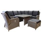 Bilbao hoek dining loungeset 6 delig grijs, Tuin en Terras, Tuinsets en Loungesets, Ophalen of Verzenden, Nieuw, Wicker