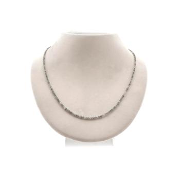 9 Krt. ongeslepen diamant ketting | 45 cm (ruwe diamant) beschikbaar voor biedingen