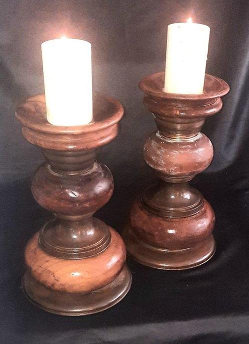 Kaarsenhouder (2) - Hout, Koper, Antiek en Kunst, Curiosa en Brocante