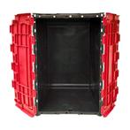 Distributiebak, 710x460x360 mm, PP, Zwart met rode deksel,, Ophalen of Verzenden