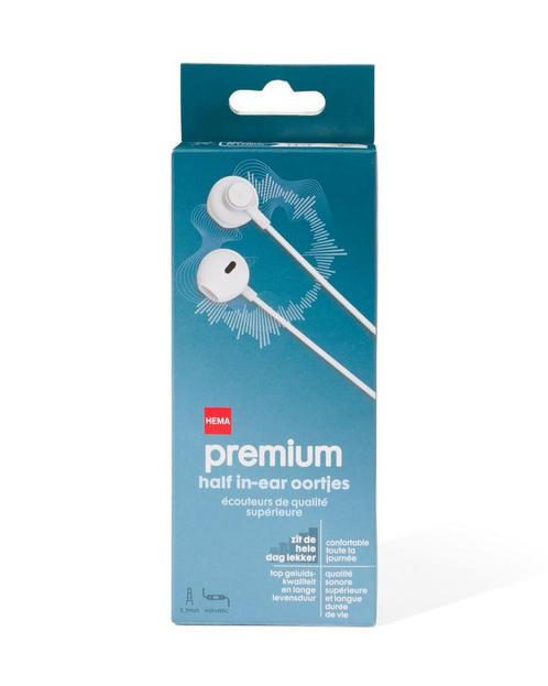 HEMA Oortjes half in-ear premium wit, Computers en Software, Overige Computers en Software, Nieuw, Verzenden