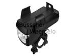 Fiets voorlamp - met claxon - smartphone houder - 3 standen, Batterij, Voorlicht, Nieuw, Ophalen of Verzenden