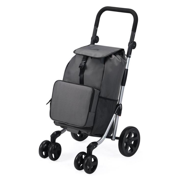 Brisby 60L Deluxe Boodschappentrolley met 4 Wielen - GRIJS, Doe-het-zelf en Verbouw, Kratten en Dozen, Overige typen, Nieuw, Ophalen of Verzenden