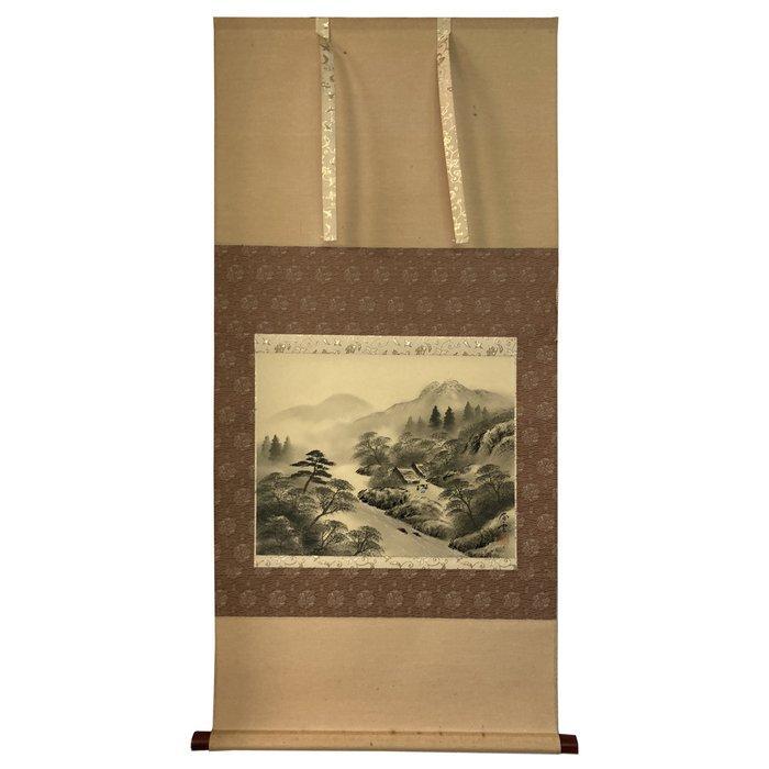 Japanse hangende wandkleed schilderij Inkt schilderij, Antiek en Kunst, Antiek | Overige Antiek