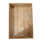 Decoratief houten bakje, 450 x 300 x 80 mm, met handgrepen,, Ophalen of Verzenden
