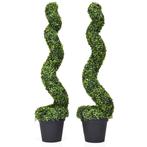 Set van 2 120cm Kunstmatige Buxus Kunstplant Gemaakt van PE, Huis en Inrichting, Woonaccessoires | Kunstplanten en Kunstbloemen