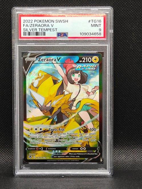 Pokémon - 1 Graded card - Zeraora V - NO RESERVE TG16 Foil -, Hobby en Vrije tijd, Verzamelkaartspellen | Pokémon
