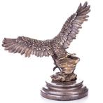 Figuur - Bronzefigur Adler - Brons, Marmer