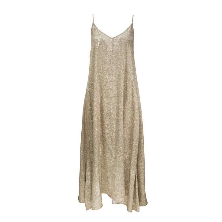 Frogbox • maxi jurk met motief • 36, Kleding | Dames, Jurken, Beige, Nieuw, Maat 36 (S), Verzenden