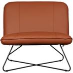 Smile - Toledo leer Cognac, Huis en Inrichting, Fauteuils, Nieuw, Ophalen of Verzenden, 75 tot 100 cm, Industrieel, Modern, Retro