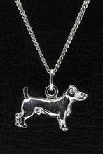 Zilveren Jack russel Terrier gladhaar ketting hanger - groot, Nieuw, Verzenden