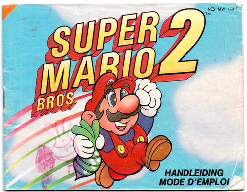 NES Super Mario Bros. 2 - Manual/Handleiding, Spelcomputers en Games, Spelcomputers | Nintendo NES, Zo goed als nieuw, Verzenden