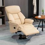 Relaxstoel, Ligfunctie, Leerlook, Voetensteun, Tot 150 Kg, 7, Huis en Inrichting, Fauteuils, Verzenden, Nieuw