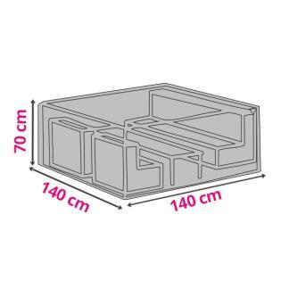 Loungesethoes (140 x 140 x 70 cm, PP), Tuin en Terras, Tuinmeubel-accessoires, Nieuw, Verzenden