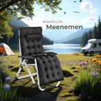 Tuinstoel - Ligstoel - Verstelbaar - Opvouwbaar - Zwart - Te, Verzenden, Nieuw