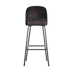 *WOONWINKEL* BePureHome Vogue Lederen Barstoel Zwart 80 Cm, Huis en Inrichting, Barkrukken, Verzenden, Nieuw, Leer
