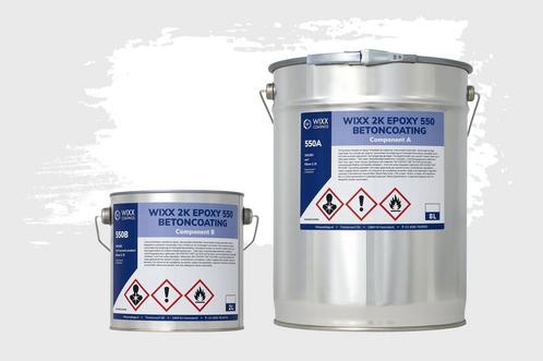 Wixx 2K Epoxy 550 Betonverf Wit 10L, Doe-het-zelf en Verbouw, Verf, Beits en Lak, Verf, Wit, Nieuw, 5 tot 10 liter, Verzenden