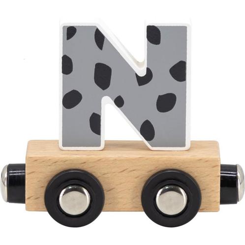 Houten letter N – grijs met magneetkoppeling (Kinderkamer), Kinderen en Baby's, Kinderkamer | Inrichting en Decoratie, Nieuw, Ophalen of Verzenden